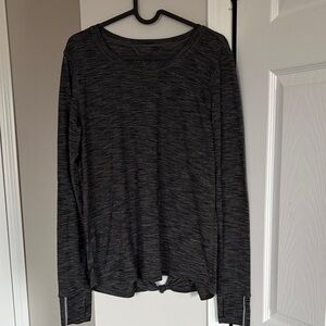 lululemon athletica Charcoal Heather Long Sleeve Top